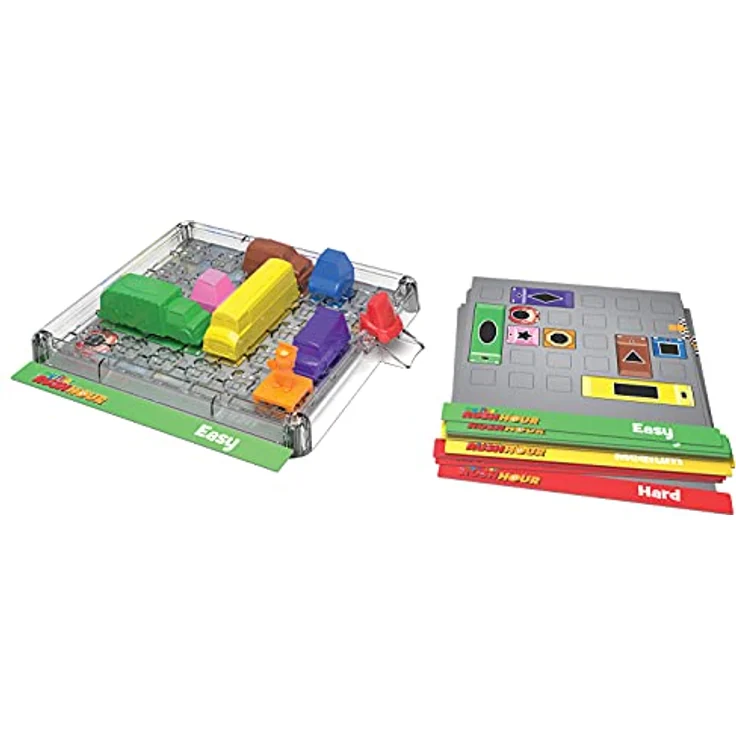 ThinkFun My First Rush Hour, Brettspiel für Kinder ab 3 Jahren mit 15 Herausforderungskarten und Lösungen, fördert logisches Denken und Farbidentifikation – Bild 2