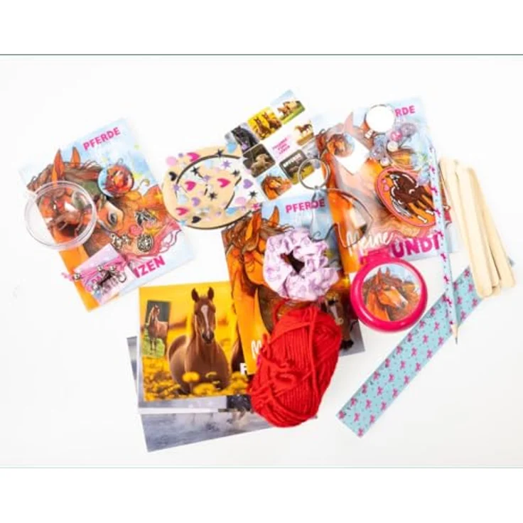 Topp Adventskalender Topp Pferdeglück, 24 kreative Überraschungen für Pferde-Fans mit Stickern, Armbändern und Haaraccessoires – Bild 6