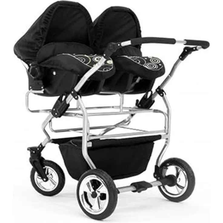 Elcar Zwillingskinderwagen 4 in 1 Duo inkl. Autositze - 13 Teile - in 20 Farben – Bild 4