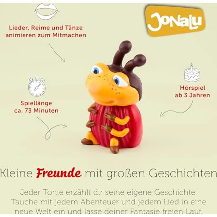 tonies Hörspielfigur JoNaLu - Lu kann nicht schlafen & eine weitere Geschichte, Mäuse Jo und Naya, inklusive Lieder, Reime und Tänze – Bild 4