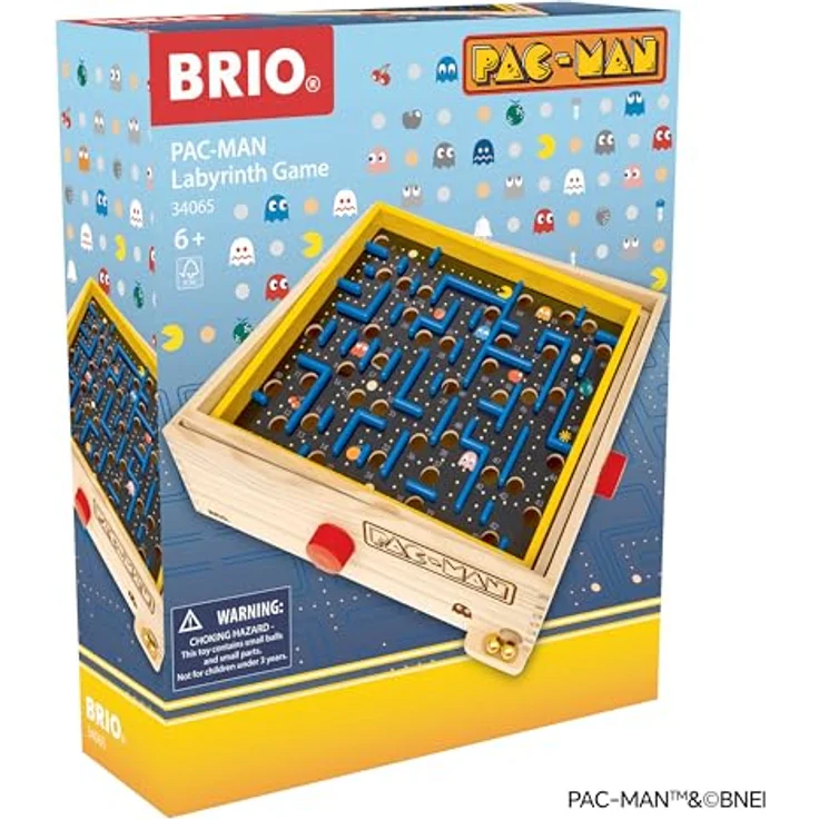 Brio PAC-MAN Labyrinth, Brettspiel mit retro-inspiriertem Maze und zahlreichen Hindernissen – Bild 3