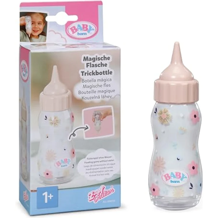 BABY born Magische Flasche, Puppenzubehör mit realistischem Effekt, Rosa – Bild 1