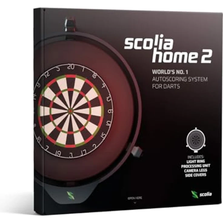 Scolia Home 2, Darts Autoscoring-System mit Karella PU Surround, rote Beleuchtung und WLAN-Funktion – Bild 6