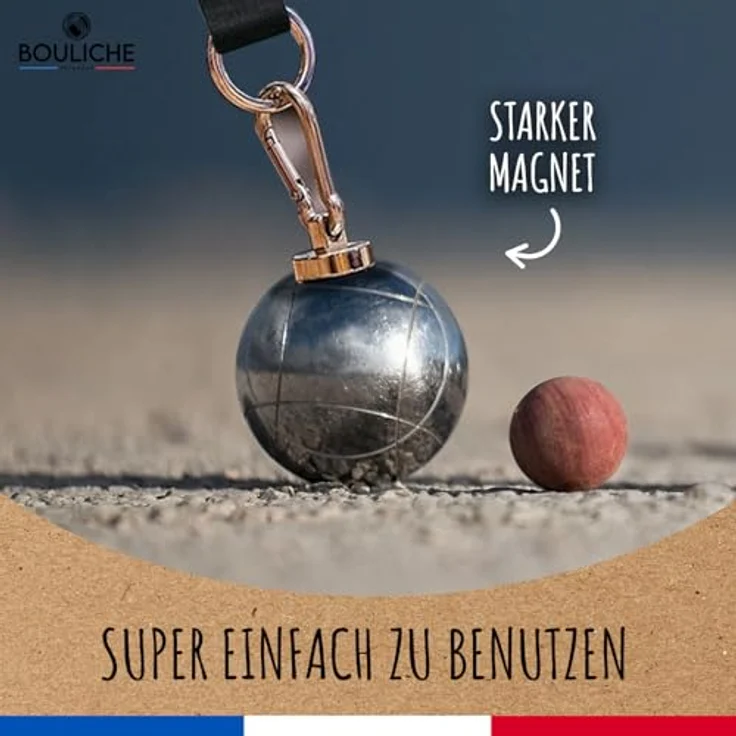 OriginalCorner® BOULICHE Boulekugel Sammelset mit Magnet und Maßband, inklusive Tuch und Transporttasche, leicht und tragbar für alle Boulekugeln – Bild 3