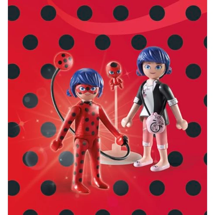 PLAYMOBIL Miraculous Marinette & Ladybug, Spielfigurenset mit Kwami Tikki und Zubehör, detailreiches Spielzeug für Kinder ab 4 Jahren, 71336 – Bild 3
