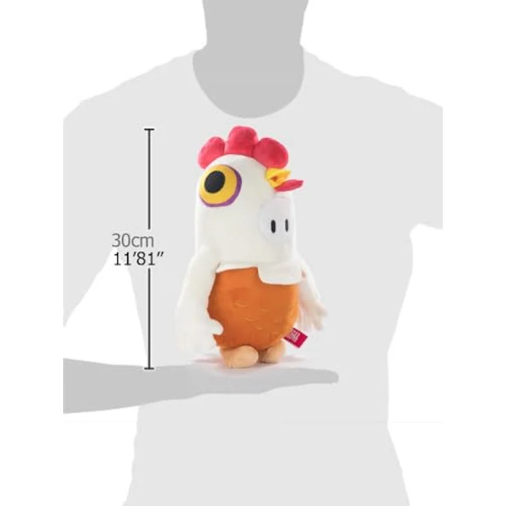 Barrado Fall Guys Plüschtier Rooster Kostüm, Huhn, 30cm, offiziell lizenziert – Bild 4