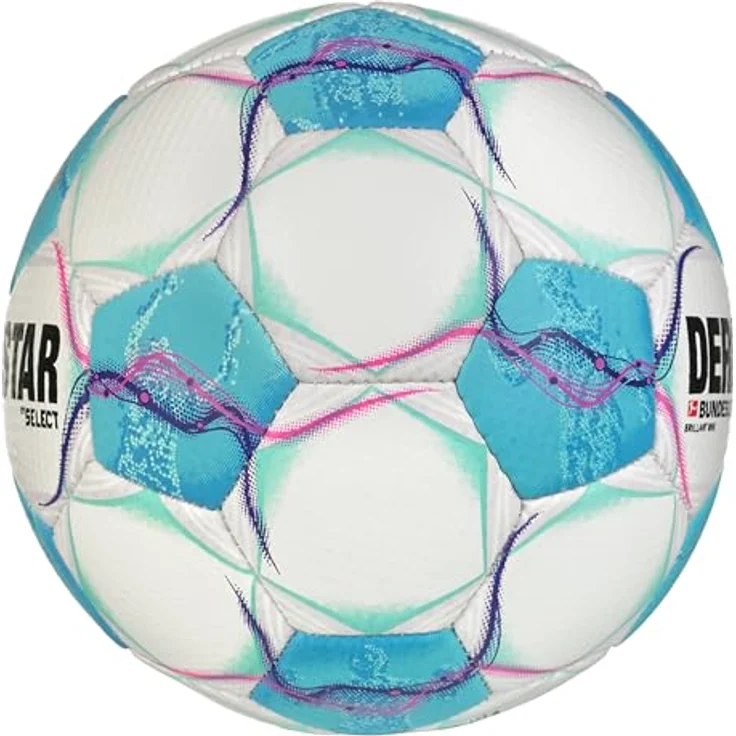 Derbystar Bundesliga Brillant Mini v24, Fußball mit Bewegungsfreiheit, atmungsaktiv, in hellem Design – Bild 2