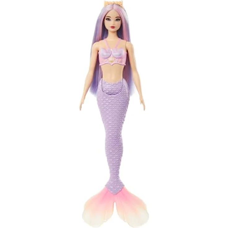 Barbie Meerjungfrauenpuppe Meerjungfrau, mit lilafarbenem Haar – Bild 2