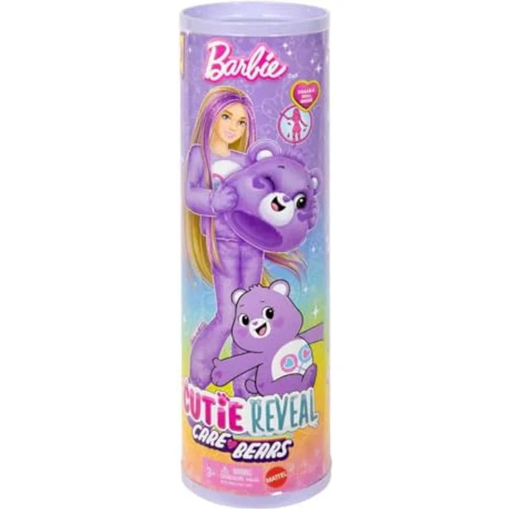 Barbie Anziehpuppe Cutie Reveal, Glücksbärchis Teile-gern-Bärchi, inklusive Accessoires, bewegliche Puppe mit 10 Überraschungen – Bild 4