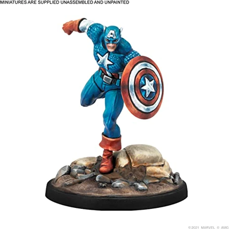 Atomic Mass Games Marvel Crisis Protocol Captain America & The Original Human Torch, Wettbewerbsfähiges Miniaturspiel für zwei oder mehr Spieler – Bild 3