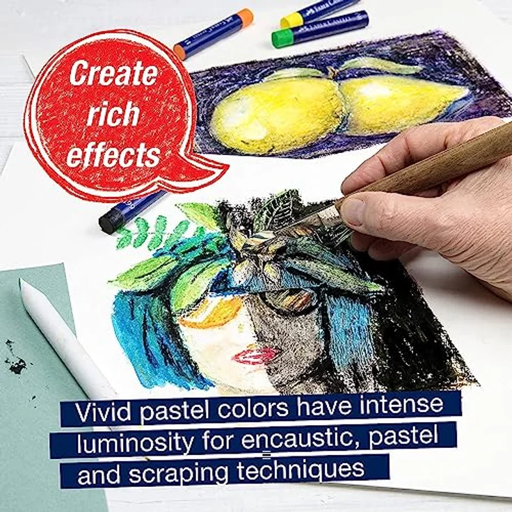 Faber-Castell Kreativset Ölpastellkreiden STUDIO QUALITY, 36er Etui, hochpigmentierte Farben für lebendige Kunstwerke – Bild 5