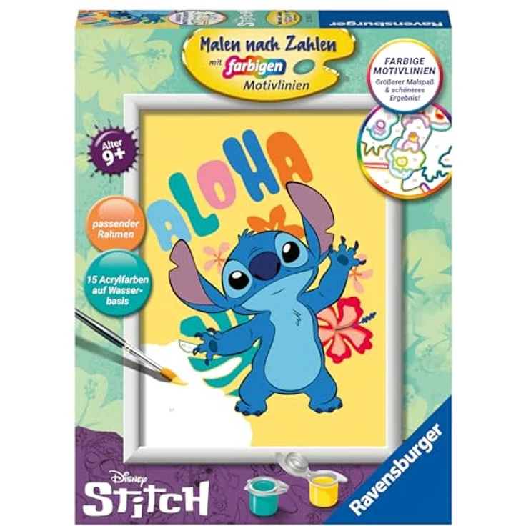 Ravensburger - Malen nach Zahlen 23767 - Disney Stitch - Kinder ab 9 Jahren – Bild 1