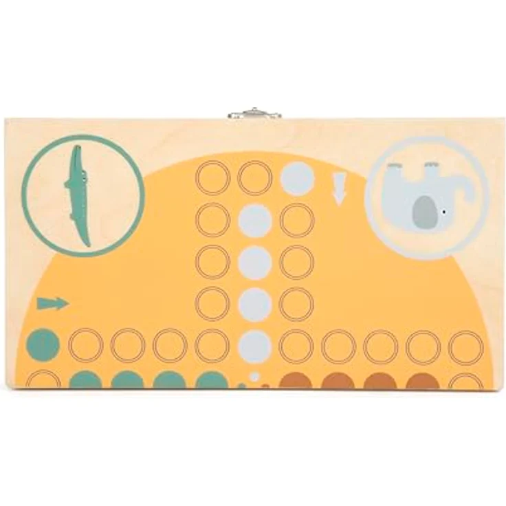 Small Foot Ludo „Safari“ aus Holz, Reisespiel für 4 Spieler ab 3 Jahren – Bild 5