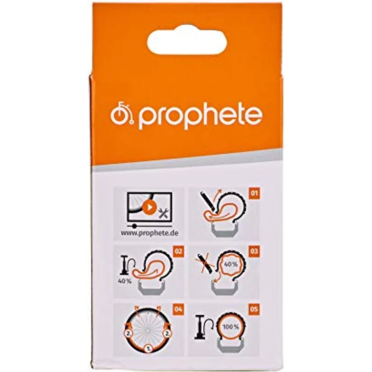 Prophete Unisex – Erwachsene Schlauch 29 x 1.9-2.3 50/60-622, Autoventil (40 mm) Fahrradschlauch, schwarz, One Size (196) – Bild 2