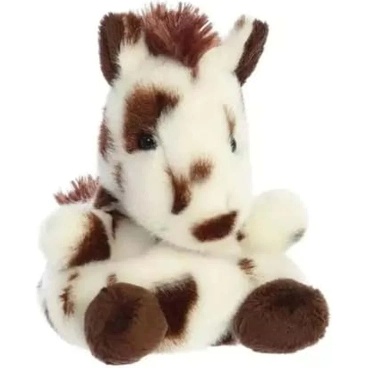 Aurora Palm Pals Geflecktes Pferd, Mini Plüsch Kuscheltier 13 cm, kompakt und weich, ideal zum Sammeln und Verschenken