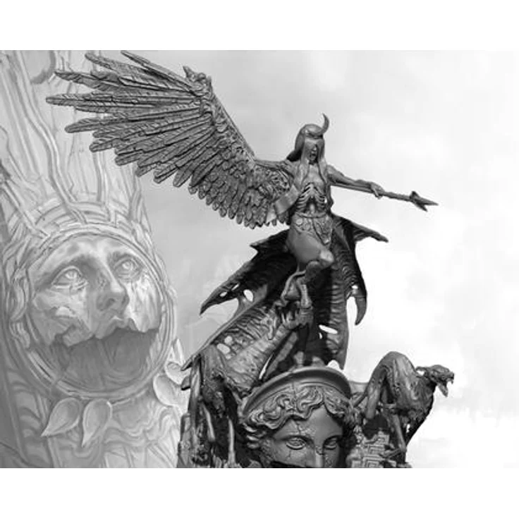 Para Bellum Wargames Old Dominion: Fallen Divinity Artisan Series, Miniaturskulptur von Michael Kontraros, handgefertigt