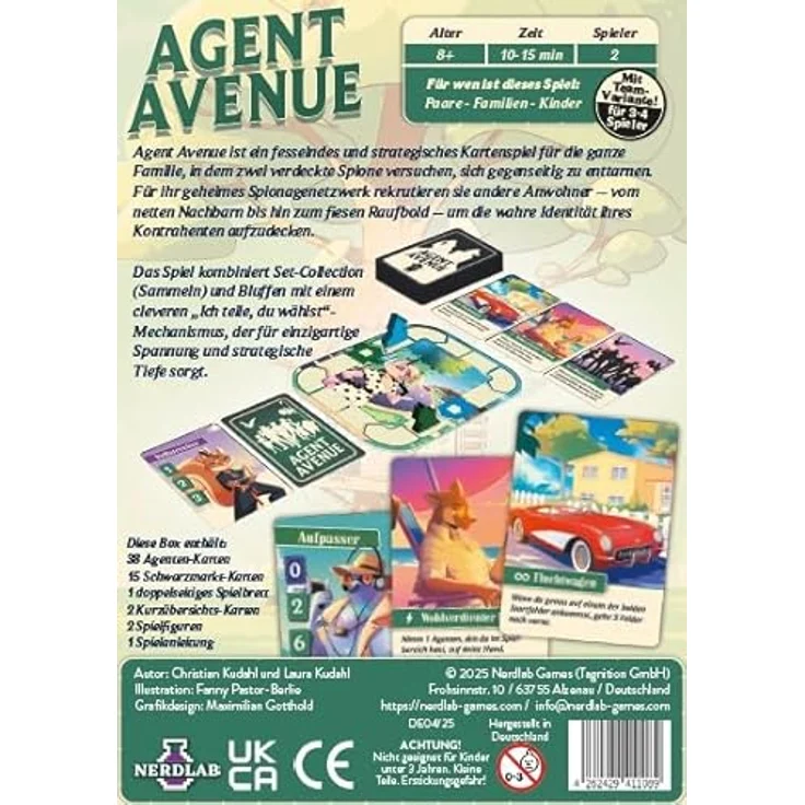 Pegasus Spiele Agent Avenue, Brettspiel für spannende Spionageaktivitäten, deutsch – Bild 3