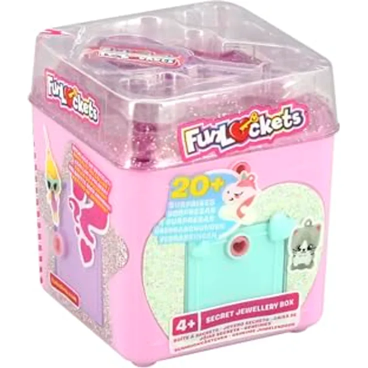 Jumbo Funlockets - Mini Schmuckkästchen mit Überraschungsanhängern und Schlüsseln, bunt