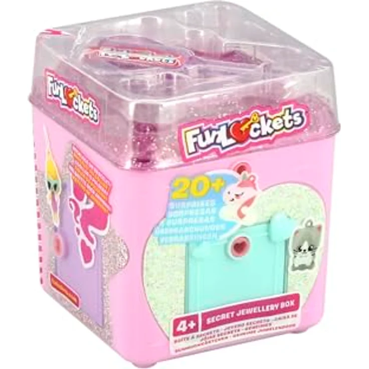 Jumbo Funlockets - Mini Schmuckkästchen mit Überraschungsanhängern und Schlüsseln, bunt – Bild 1