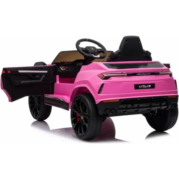 Vrooomy Lamborghini Urus Kinder Elektroauto 12V mit Fernbedienung, geeignet für 1-6 Jahre, rosa, 3-6 km/h, MP3-Player, Sicherheitsgurte, 90% vormontiert – Bild 2