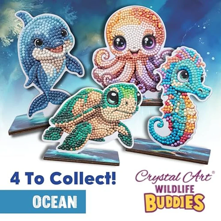 CRYSTAL ART Crystal Art Buddy Seahorse, Kreativ-Set für Bastelarbeiten – Bild 2