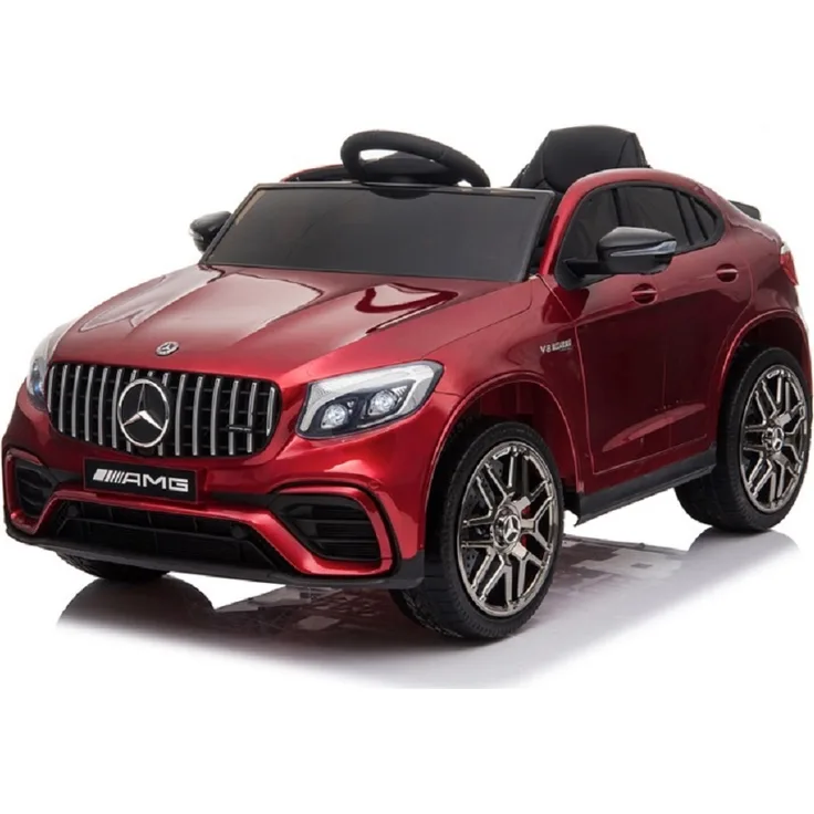 schnaeppchenmeile-online Kinder Elektroauto Mercedes Benz GLC63 S zwei Motoren, LED, Audio, rot