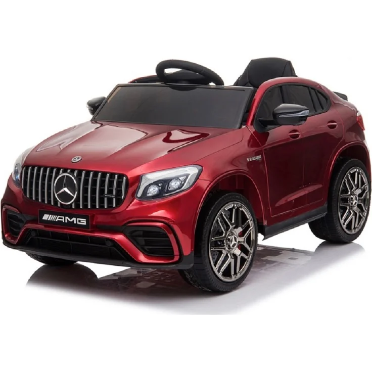schnaeppchenmeile-online Kinder Elektroauto Mercedes Benz GLC63 S zwei Motoren, LED, Audio, rot