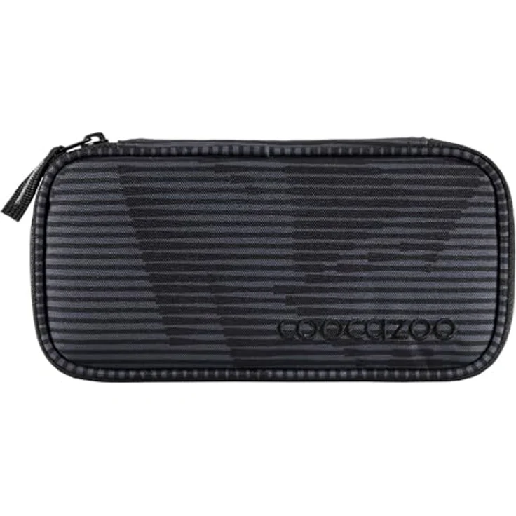 Coocazoo Mäppchen „Dark Mission”, schwarz-grau, großes Hauptfach, Schlaufen für Zirkel, Geodreieck und Lineal, Stundenplanfach, Stiftehalter, Reißverschlussfach, ab der 3. Klasse – Bild 1