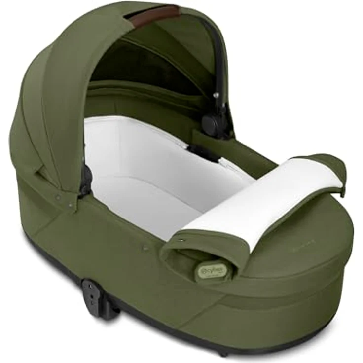 CYBEX Gold COT S LUX Kinderwagenaufsatz, Bequeme Babywanne für Neugeborene bis 6 Monate, Moss Green, für CYBEX Balios S Lux und Talos S Lux, mit XXL-Sonnenverdeck und Tragegriff – Bild 2