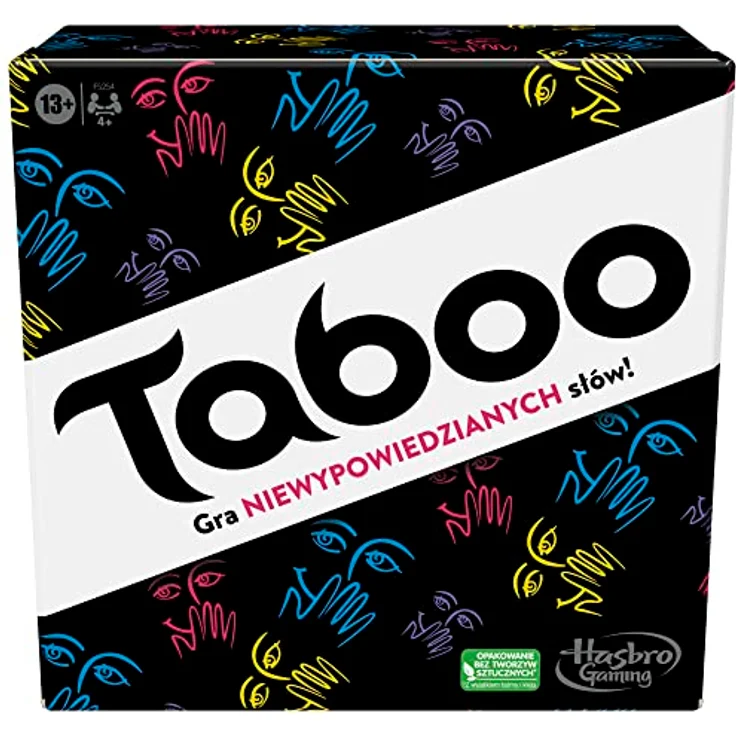 Hasbro Gaming Tabu Spiel F52541200, Partybrettspiel mit 212 Karten und 848 Suchwörtern, für Erwachsene und Jugendliche ab 13 Jahren – Bild 1