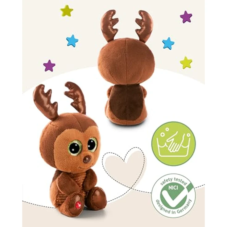NICI Kuscheltier GLUBSCHIS Hirschkäfer Staggy, 15 cm, braun, weiches Plüschstofftier zum Kuscheln und Spielen, ideales Geschenk für Kinder und Erwachsene – Bild 4
