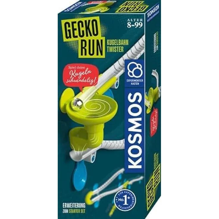 KOSMOS 620967 Gecko Run - Twister-Erweiterung, Zubehör für Coole vertikale Kugelbahnen, mit zusätzliche Bahnelementen, für Kinder ab 8 Jahre