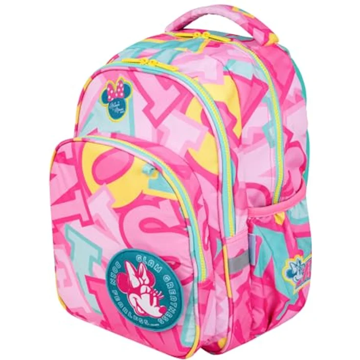 McNeill Base Kinderrucksack 36 cm, pink mit Minnie Mouse Design, 100% Polyester – Bild 2