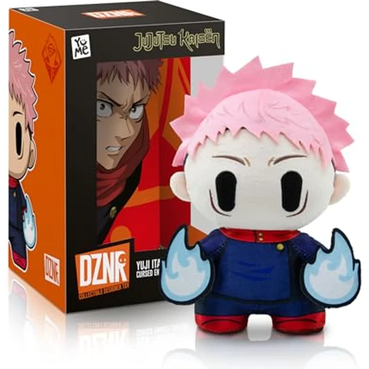 YuMe Jujutsu Kaisen DZNR Plush Figure Yuji Itadori Cursed Energy Edition, 18 cm, offiziell lizenziert – Bild 1