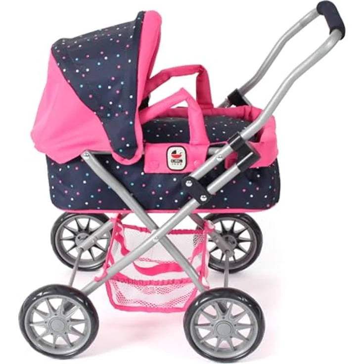 Bayer Chic 2000 - Puppenwagen Smarty, Kleiner Puppenwagen für Kinder ab 2 Jahren, Konfetti, pink, 555-84 – Bild 2