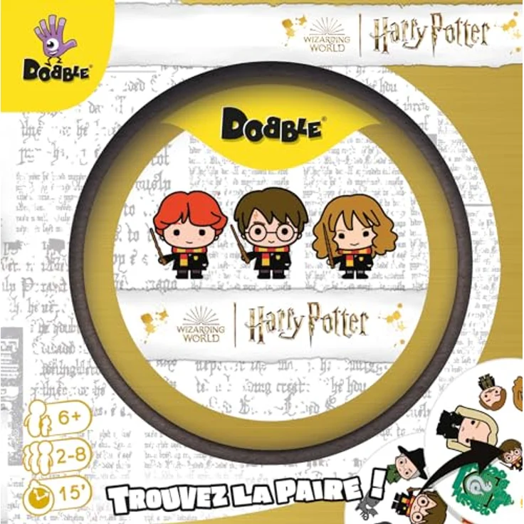 Zygomatic Dobble Harry Potter, Kartenspiel mit Eco Sleeve für Kinder, Französisch – Bild 2