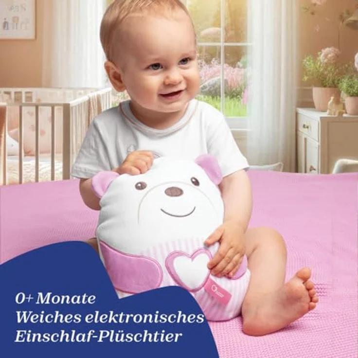 Chicco Kuscheltier Kuschelbär, mit Sound- und Lichteffekt, weich mit beruhigenden Melodien und Nachtlicht – Bild 3