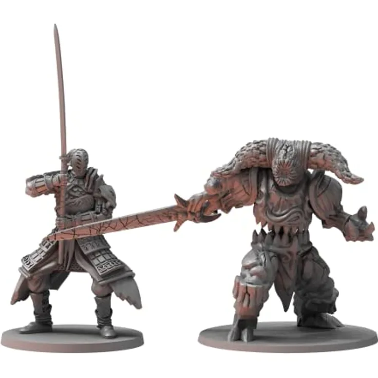 Dark Souls The Role Playing Game: Sir Alonne & Smelter Demon Miniatures & Stat Cards. DND, RPG, D&D, Dungeons & Dragons, kompatibel mit 5E