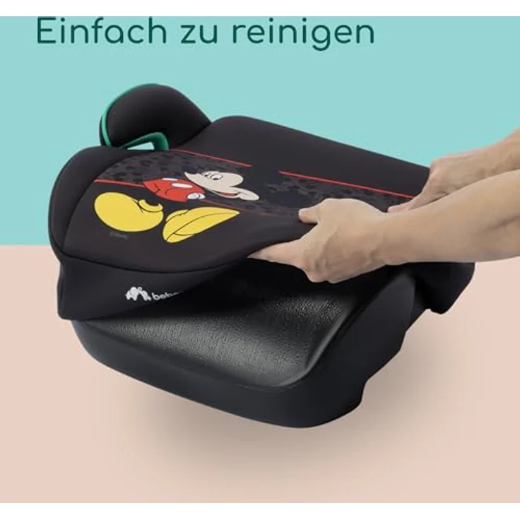 Bebeconfort Manga i-Safe, Sitzerhöhung für Kinder 6-12 Jahre (128-150 cm), Disney - Authentic Mickey, i-Size Norm, leichte Montage mit Fahrzeuggurt, waschbarer Bezug – Bild 7
