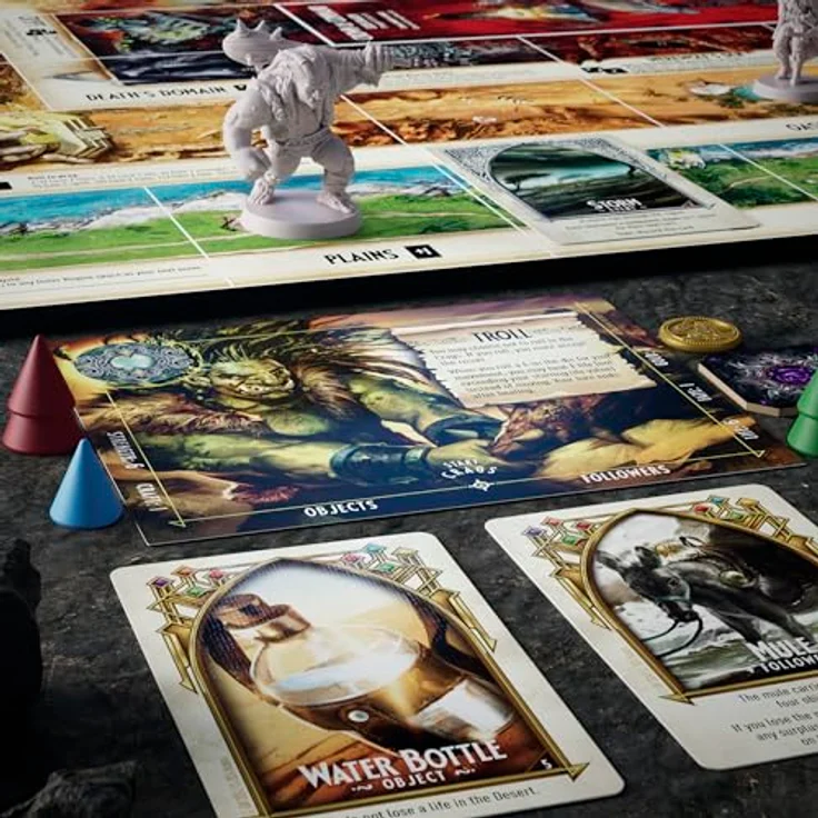 Hasbro Gaming Talisman: The Magical Quest Game, Brettspiel für 2-6 Spieler ab 12 Jahren mit 12 Charakteren und umfangreichen Abenteuerkarten – Bild 8
