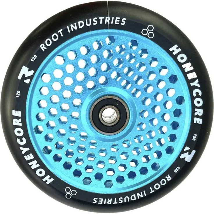 Root Industries Honeycore Stunt-Scooter Rolle 120mm Sky Blau - Leichtgewichtige Wabenstruktur