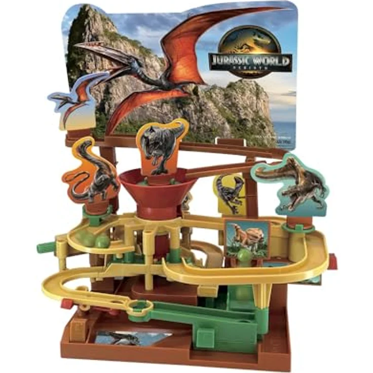 EPOCH Games 7515 Jurassic World Rebirth Adventure Challenge, Brettspiel mit 3D-Dinosaurier-Aufstellern für Kinder ab 4 Jahren – Bild 3
