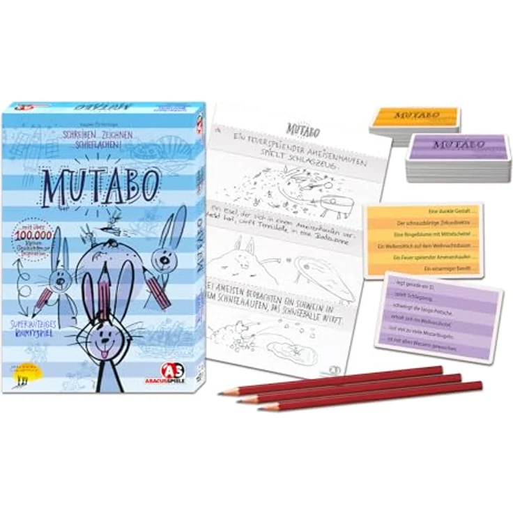 Abacus Mutabo, Brettspiel für 3-6 Spieler, kreative Geschichten mit 110 Karten, Deutsch, 20 Minuten Spieldauer – Bild 5