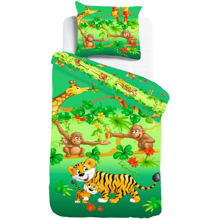 Dschungeltiere Bettwäsche Digitaldruck ESPiCO Sleep and Dream 135 x 200 + 80 x 80 cm – Bild 1