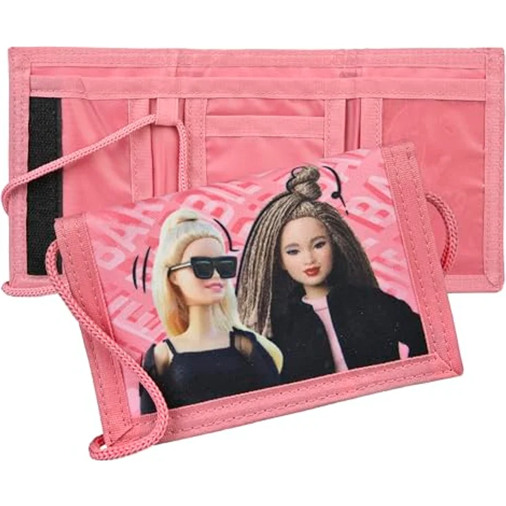 Barbie Kinder-Geldbörse Barbie, rosa - mit Klettverschluss und Reißverschluss – Bild 2