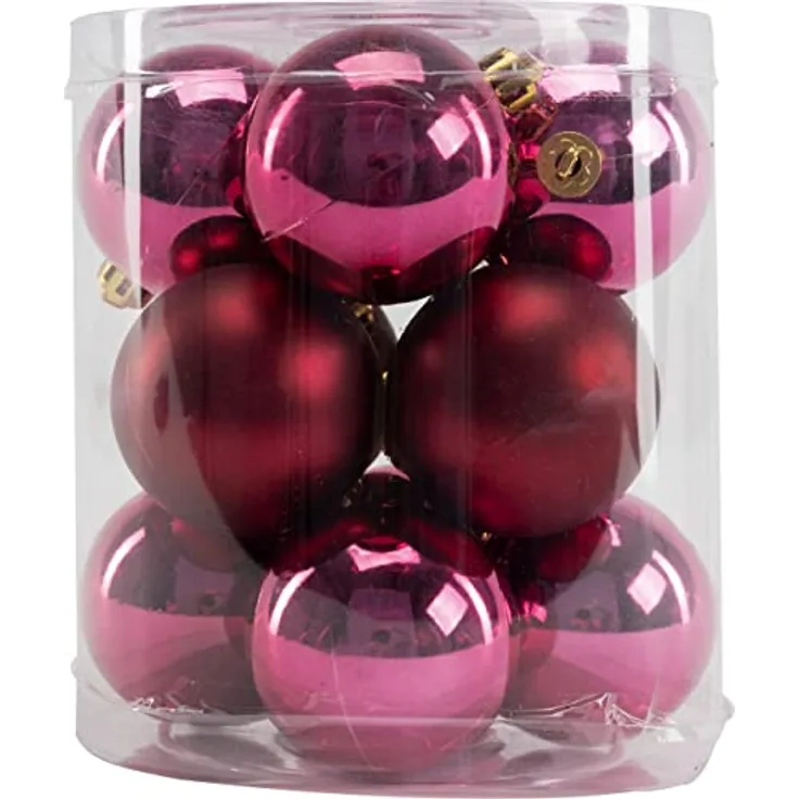 TrendLine Weihnachtskugeln bruchfest 12 Stück 6 cm Ø magnolienrosa Weihnachten