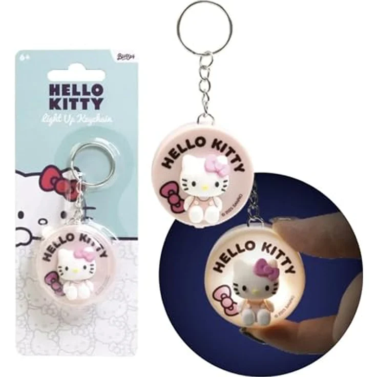 BlueSkyStudios Schlüsselanhänger Sanrio Hello Kitty, mit LED-Licht, kompakt und handlich – Bild 1