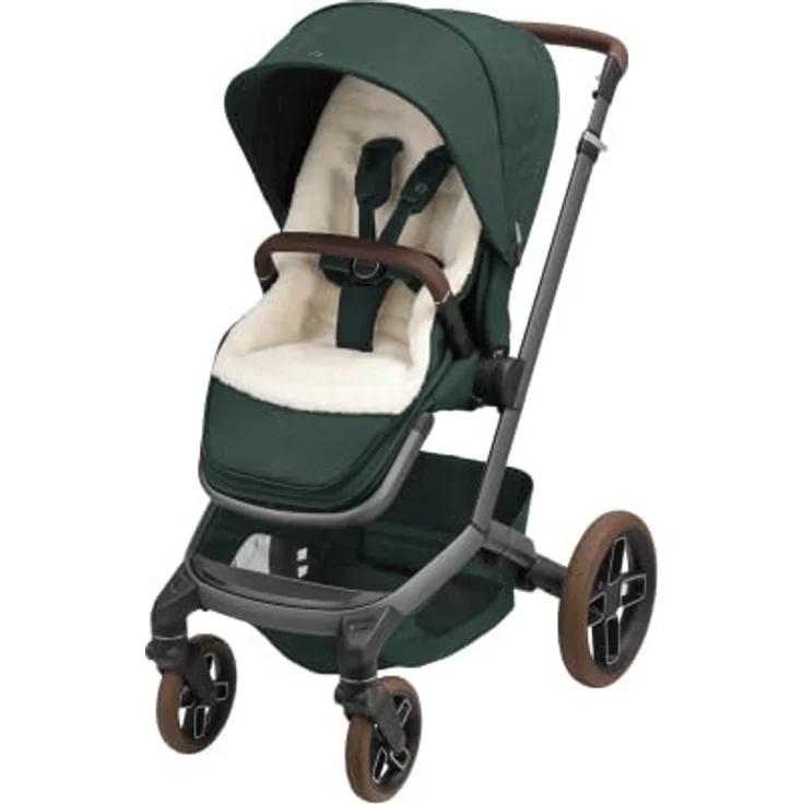 Maxi-Cosi 2in1 Fußsack für Kinderwagen & Buggys, kuscheliges Teddy-Fleece, wasserabweisend, Twillic Green – Bild 3