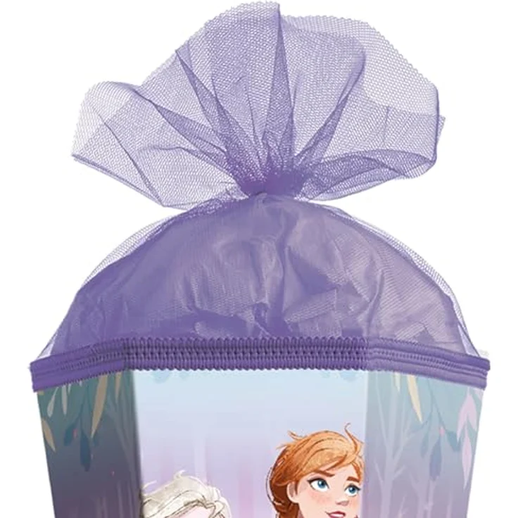ROTH Schultüte groß Disney Frozen 85 cm, 6-eckig mit lila Tüllverschluss und ROT(H)-Spitze, Zuckertüte für Schulanfang – Bild 4