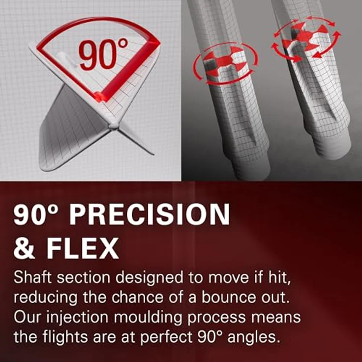 Target Darts Dimitri Van den Bergh K-Flex Flights und Shaft System, All-in-One Packung mit 3 Flights, Medium (33mm), Gelb-Gold, Player Edition Darts Zubehör – Bild 4